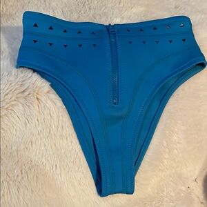 NWOT GiGi C McKenzie Bottom Blue High-Waisted Women's Swim Bottom Size S